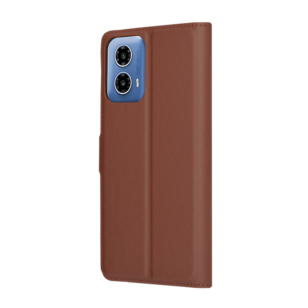 Калъф за Motorola Moto G45 / G34, Techsuit, Leather Folio, Кафяв