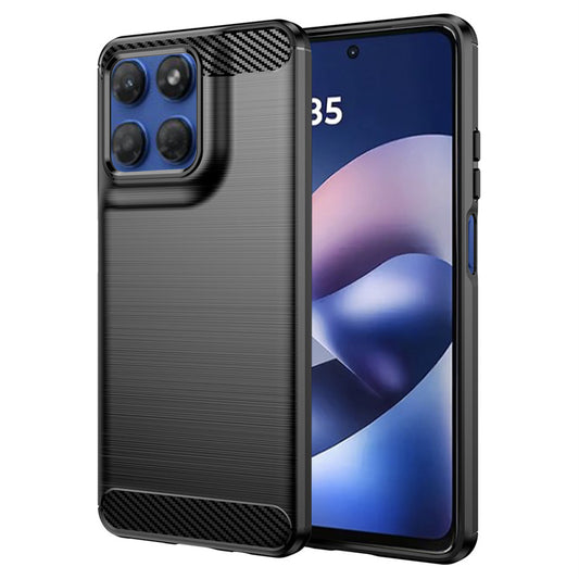 Калъф за Motorola Moto G47 / G37 Power / G37 / G67 Power / G57 Power, Techsuit, Карбон, Черен