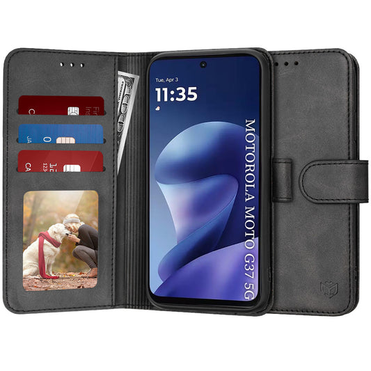 Калъф за Motorola Moto G47 / G37 Power / G37, Techsuit, Diary Book, Черен