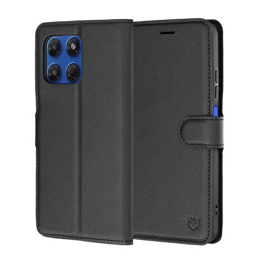 Калъф за Motorola Moto G47 / G37 Power / G37, Techsuit, кожен фолио, черен
