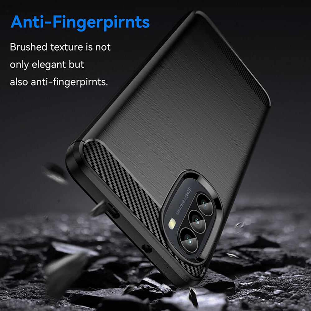 Калъф за Motorola Moto G52 / G82, Techsuit, Карбон, Черен