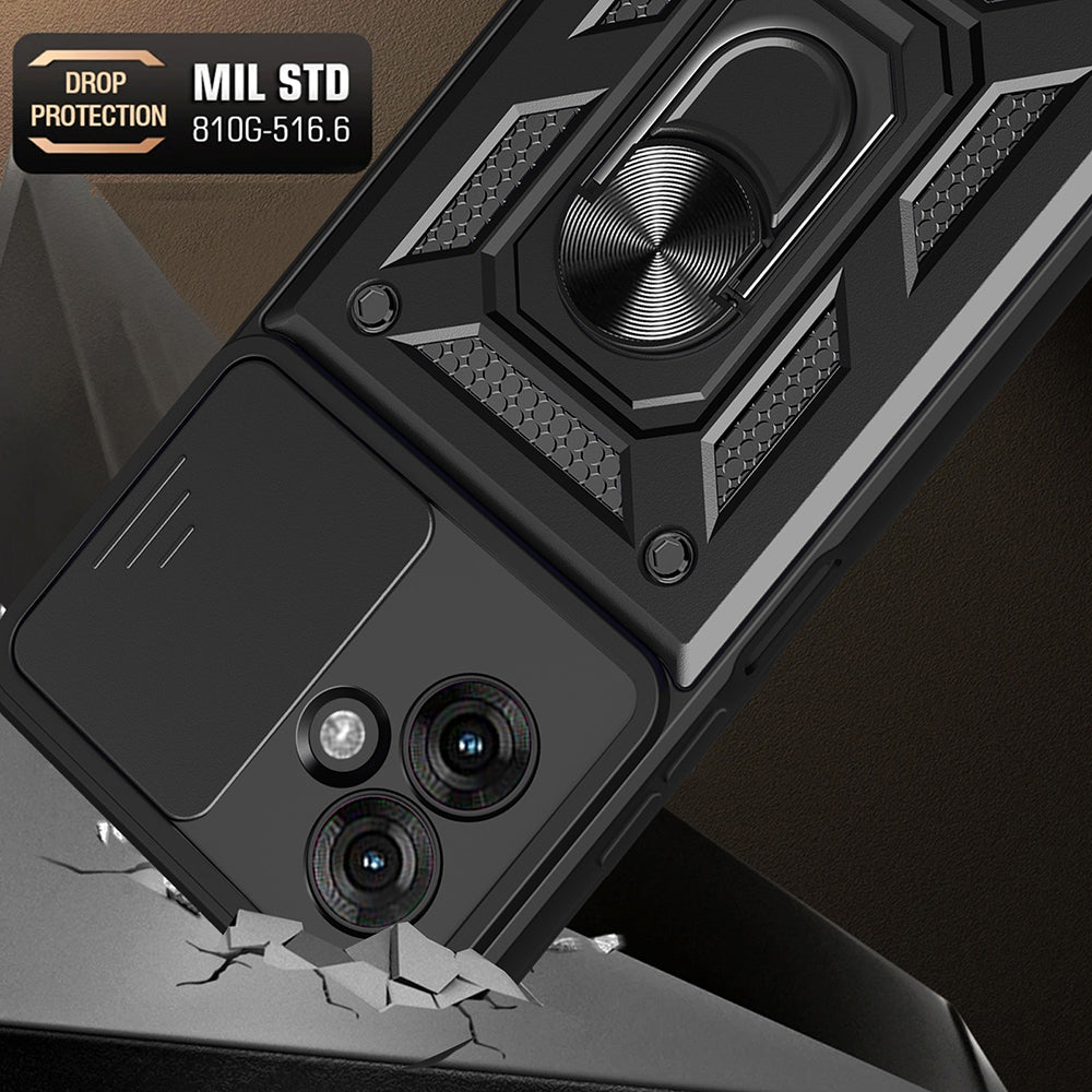 Калъф за Motorola Moto G55, Techsuit, CamShield, Син