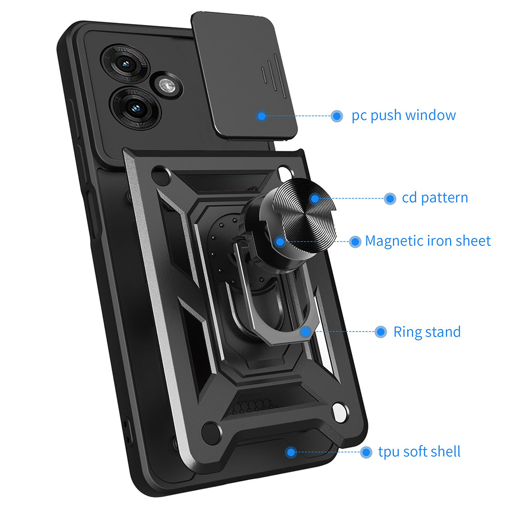 Калъф за Motorola Moto G55, Techsuit, CamShield, Зелен