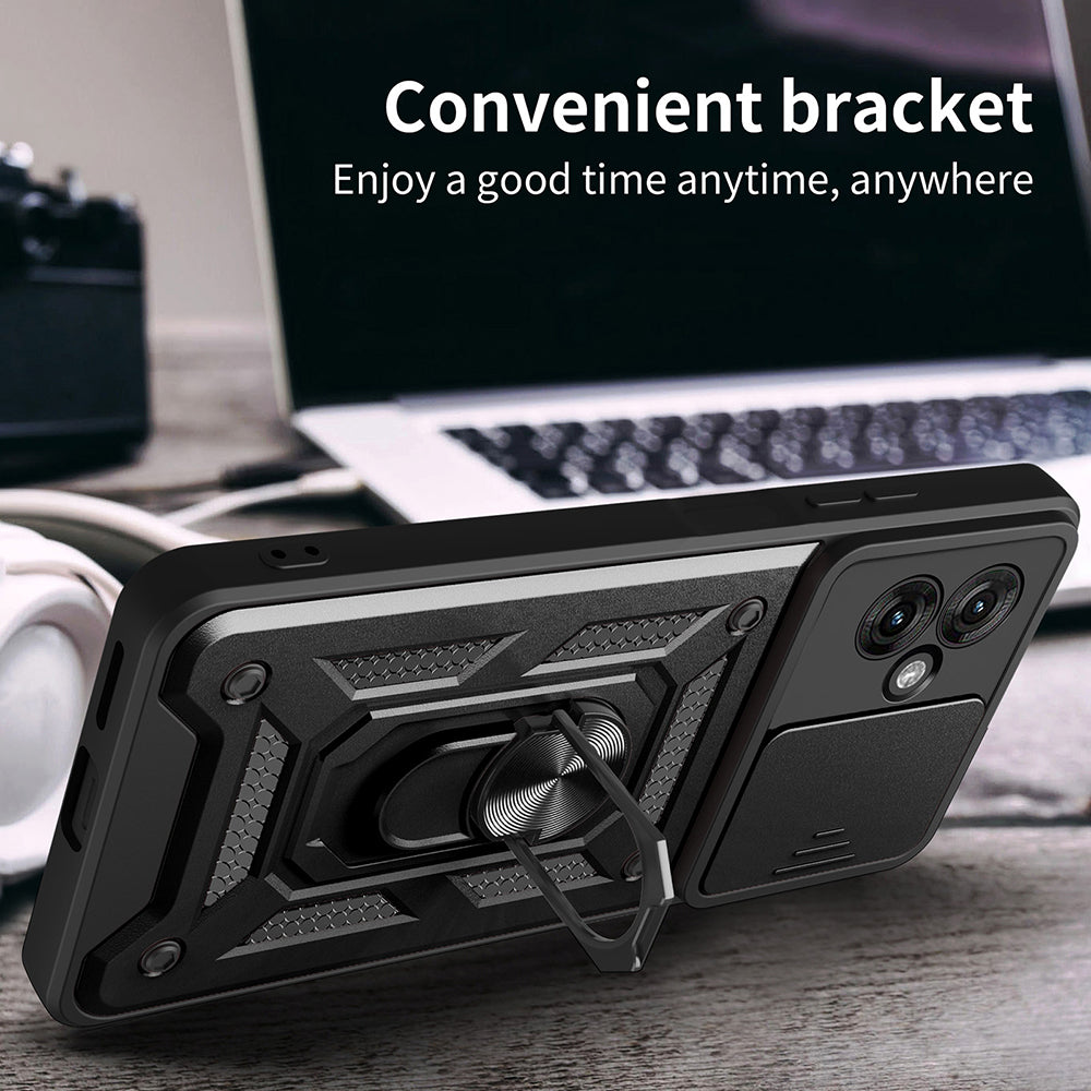 Калъф за Motorola Moto G55, Techsuit, CamShield, Зелен