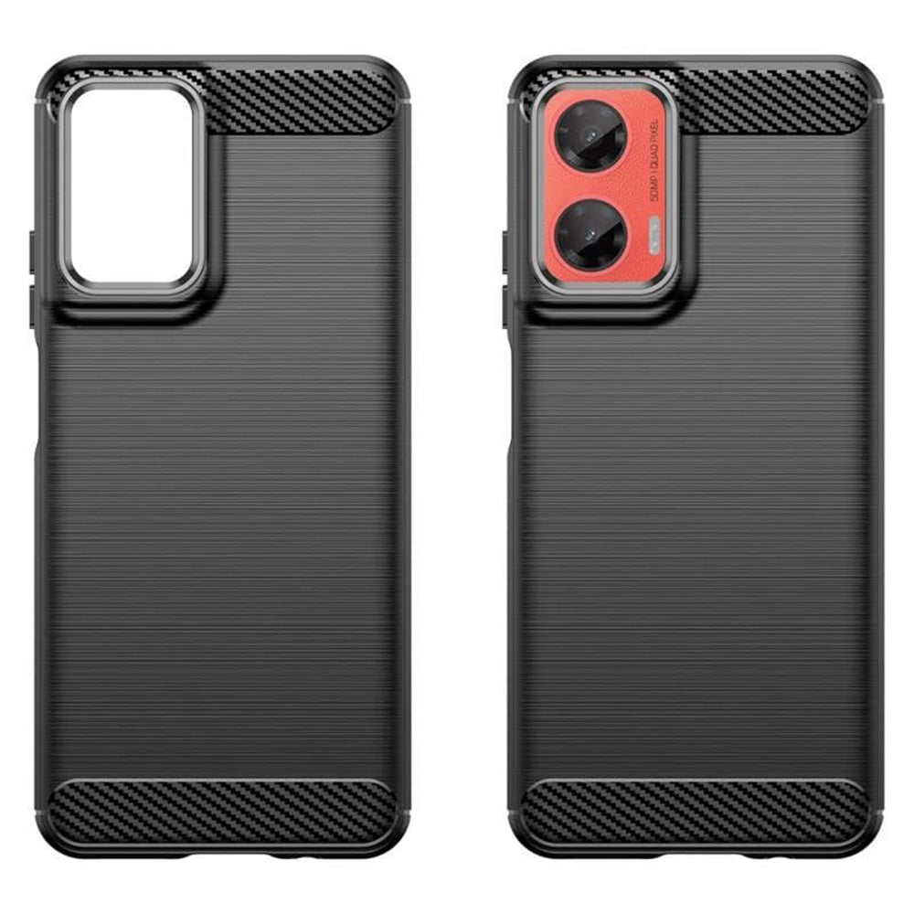 Калъф за Motorola Moto G55, Techsuit, Карбон, Черен