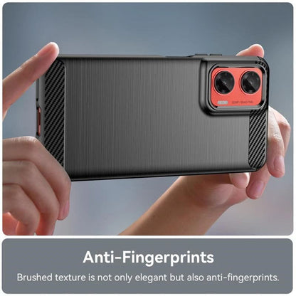 Калъф за Motorola Moto G55, Techsuit, Карбон, Черен