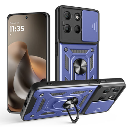 Калъф за Motorola Moto G77 / G67, Techsuit, CamShield, Син