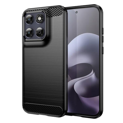 Калъф за Motorola Moto G77 / G67, Techsuit, Карбон, Черен