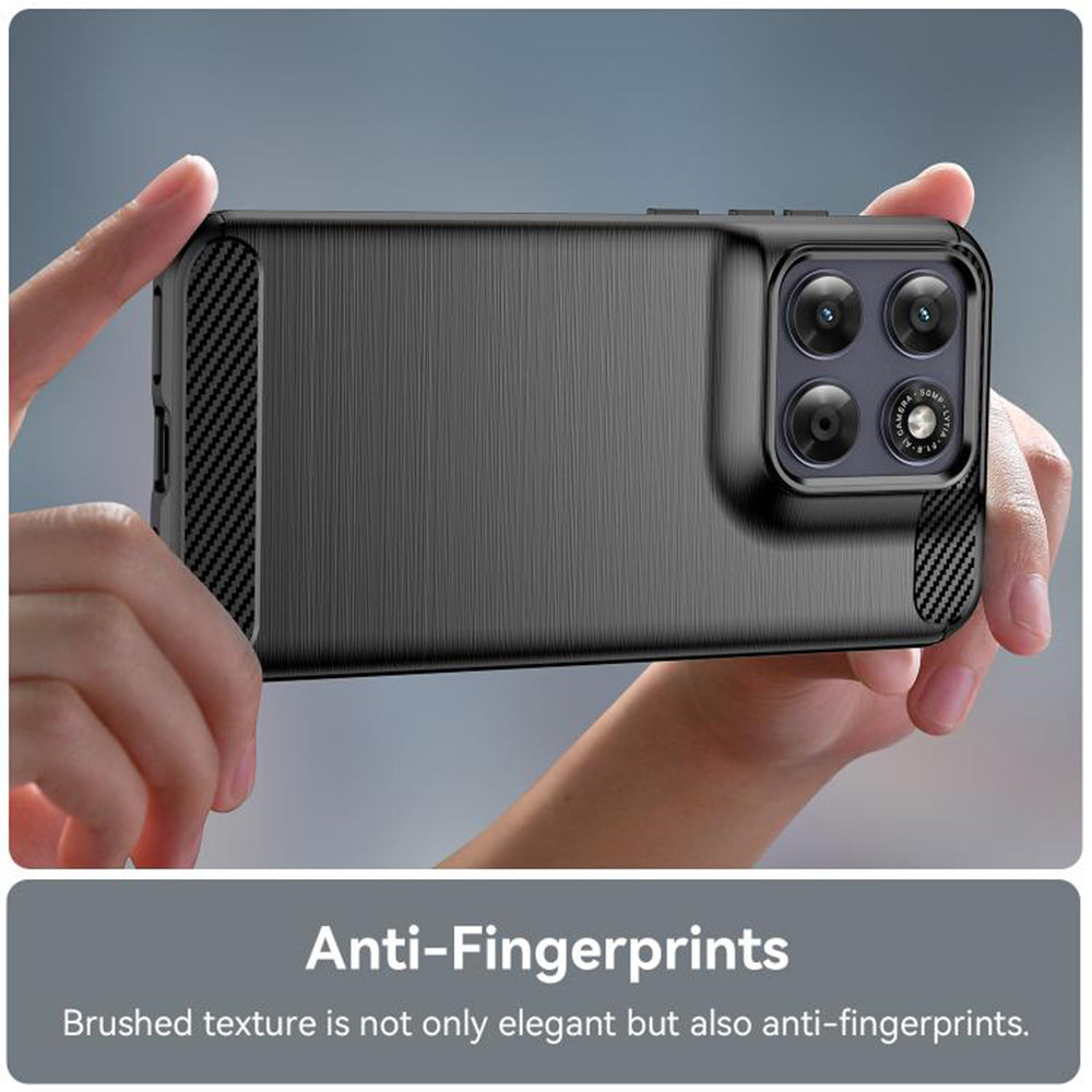 Калъф за Motorola Moto G77 / G67, Techsuit, Карбон, Черен