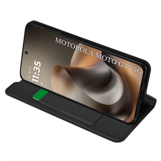 Калъф за Motorola Moto G77 / G67, Techsuit, Magskin Book, Черен