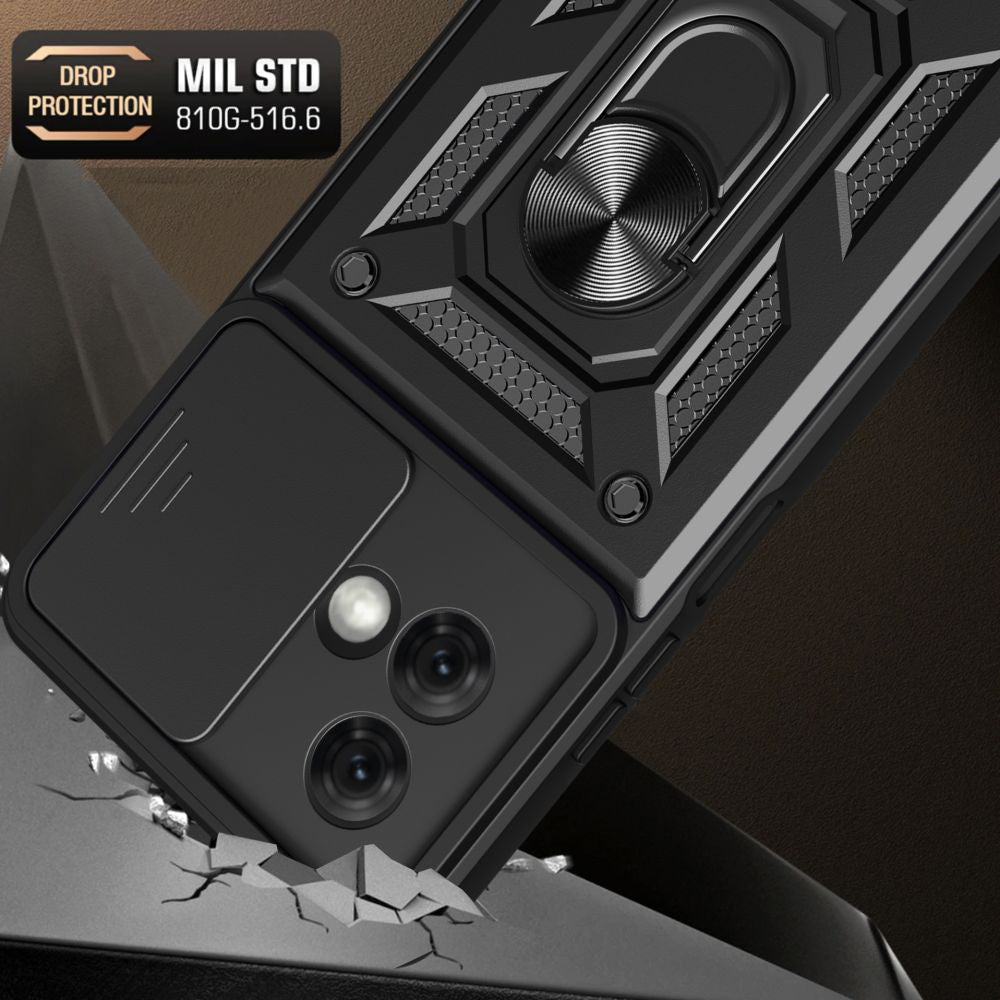 Калъф за Motorola Moto G84, Techsuit, CamShield, Черен