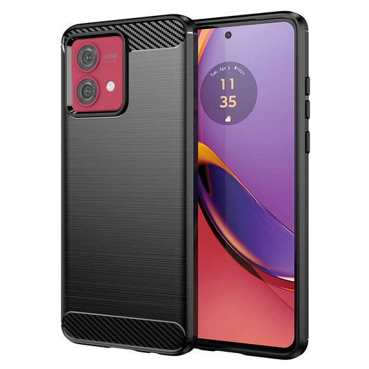 Калъф за Motorola Moto G84, Techsuit, Карбон, Черен