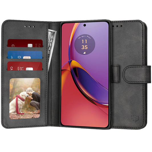 Калъф за Motorola Moto G84, Techsuit, Diary Book, Черен