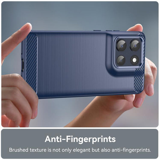 Калъф за Motorola Moto G86, Techsuit, Карбон, Син