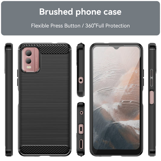 Калъф за Nokia C32, Techsuit, Карбон, Черен