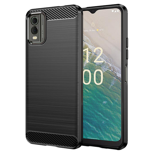Калъф за Nokia C32, Techsuit, Карбон, Черен