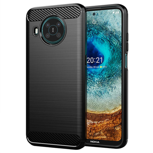 Калъф за Nokia X10 / X20, Techsuit, Карбон, Черен