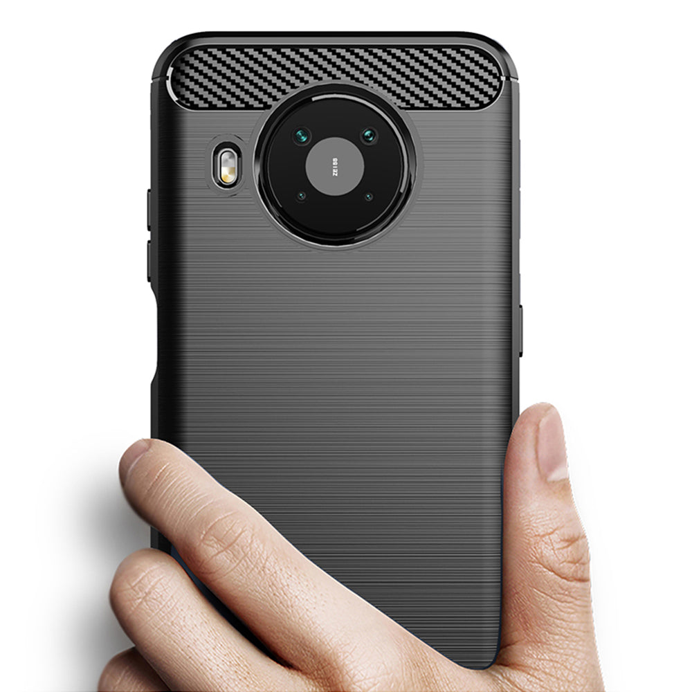 Калъф за Nokia X10 / X20, Techsuit, Карбон, Черен