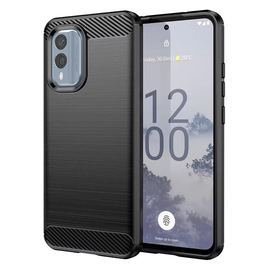 Калъф за Nokia X30, Techsuit, Карбон, Черен