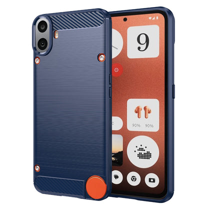 Калъф за Nothing CMF Phone 1, Techsuit, Карбон, Син