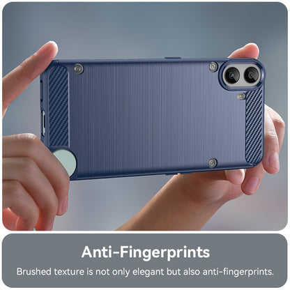 Калъф за Nothing CMF Phone 1, Techsuit, Карбон, Син