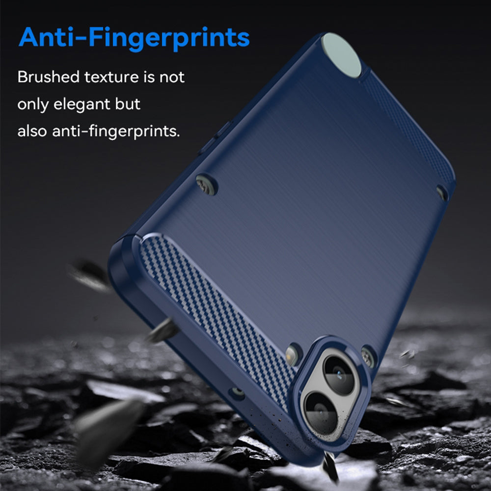 Калъф за Nothing CMF Phone 1, Techsuit, Карбон, Син