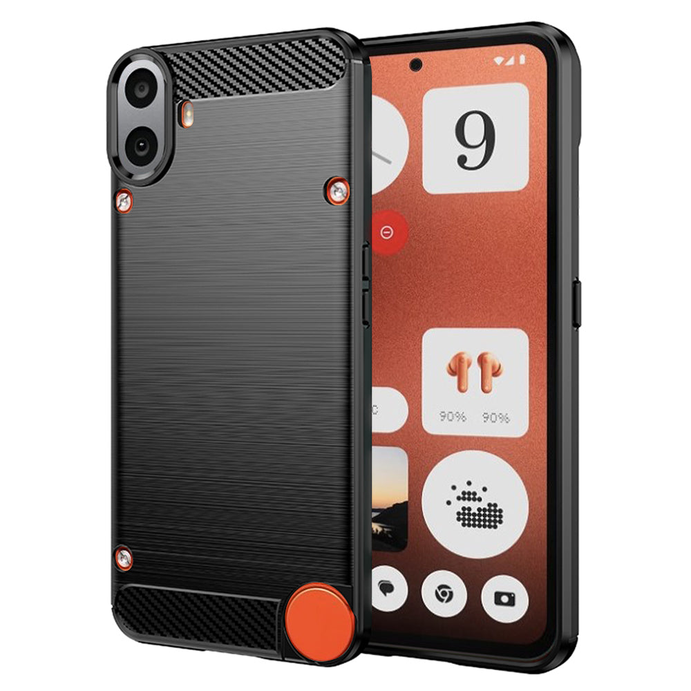Калъф за Nothing CMF Phone 1, Techsuit, Карбон, Черен