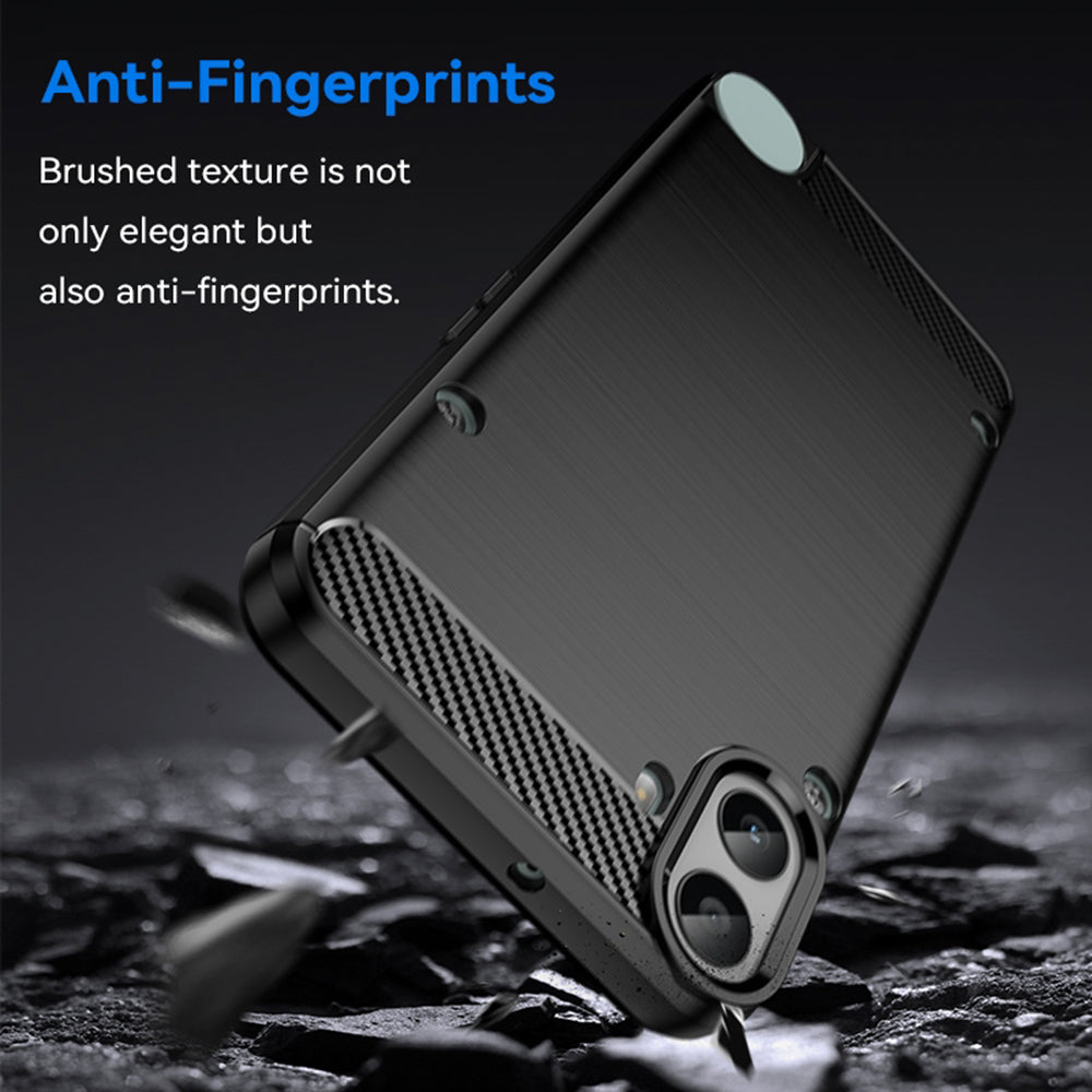 Калъф за Nothing CMF Phone 1, Techsuit, Карбон, Черен