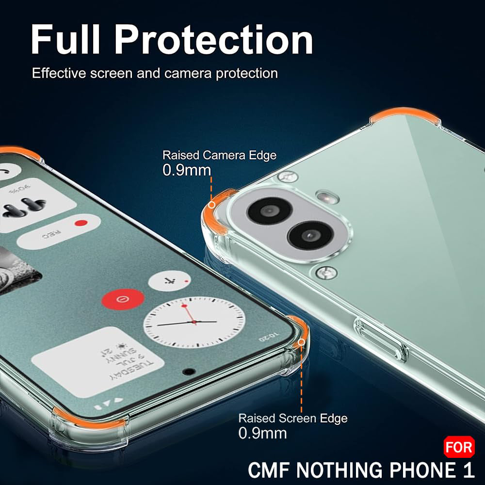 Калъф за Nothing CMF Phone 1, Techsuit, противоударен прозрачен, прозрачен