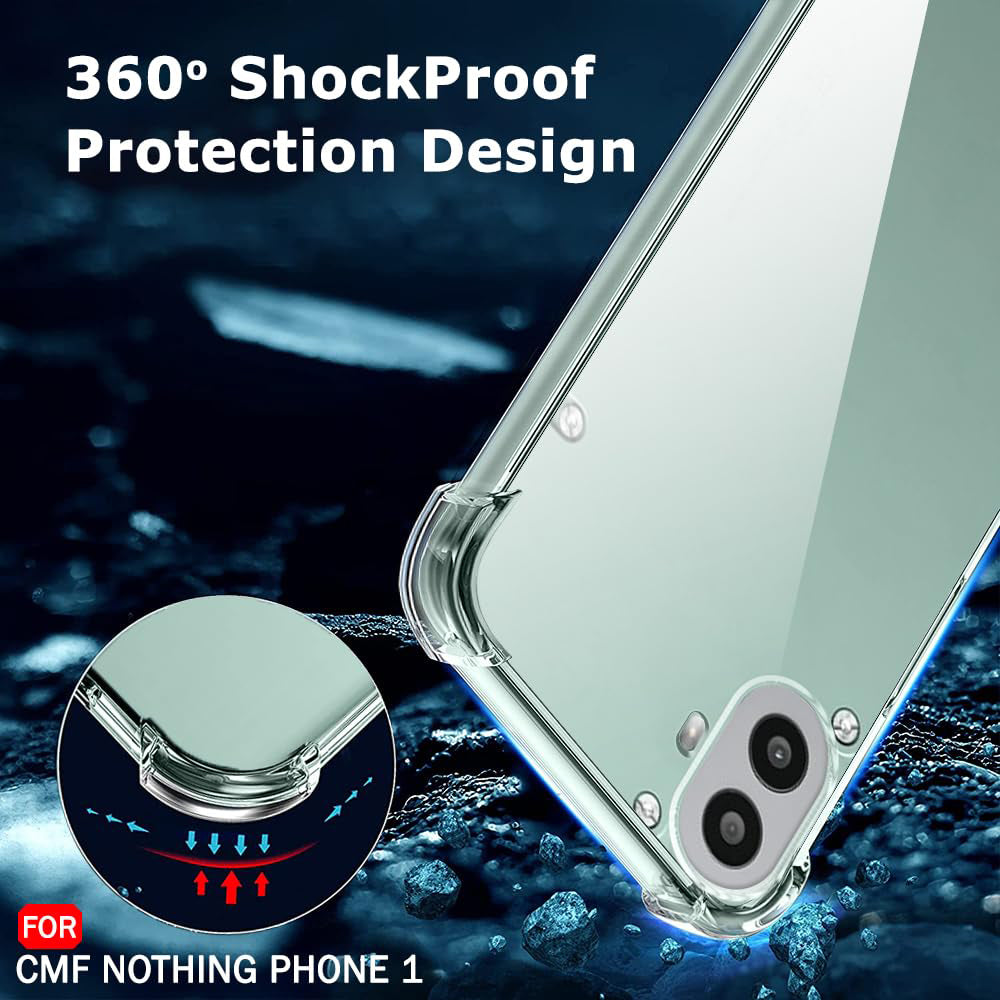 Калъф за Nothing CMF Phone 1, Techsuit, противоударен прозрачен, прозрачен