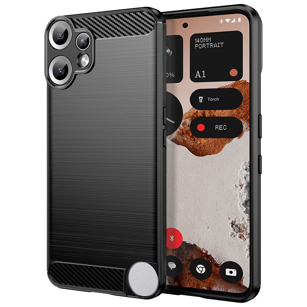 Калъф за Nothing CMF Phone 2 Pro, Techsuit, Карбон, Черен