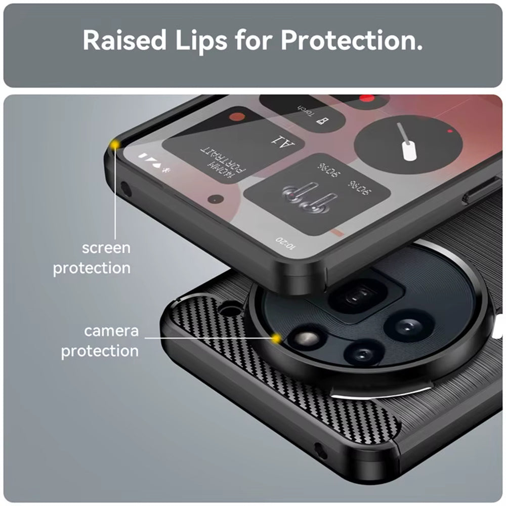 Калъф за Nothing Phone (3a) Pro, Techsuit, Карбон, Черен