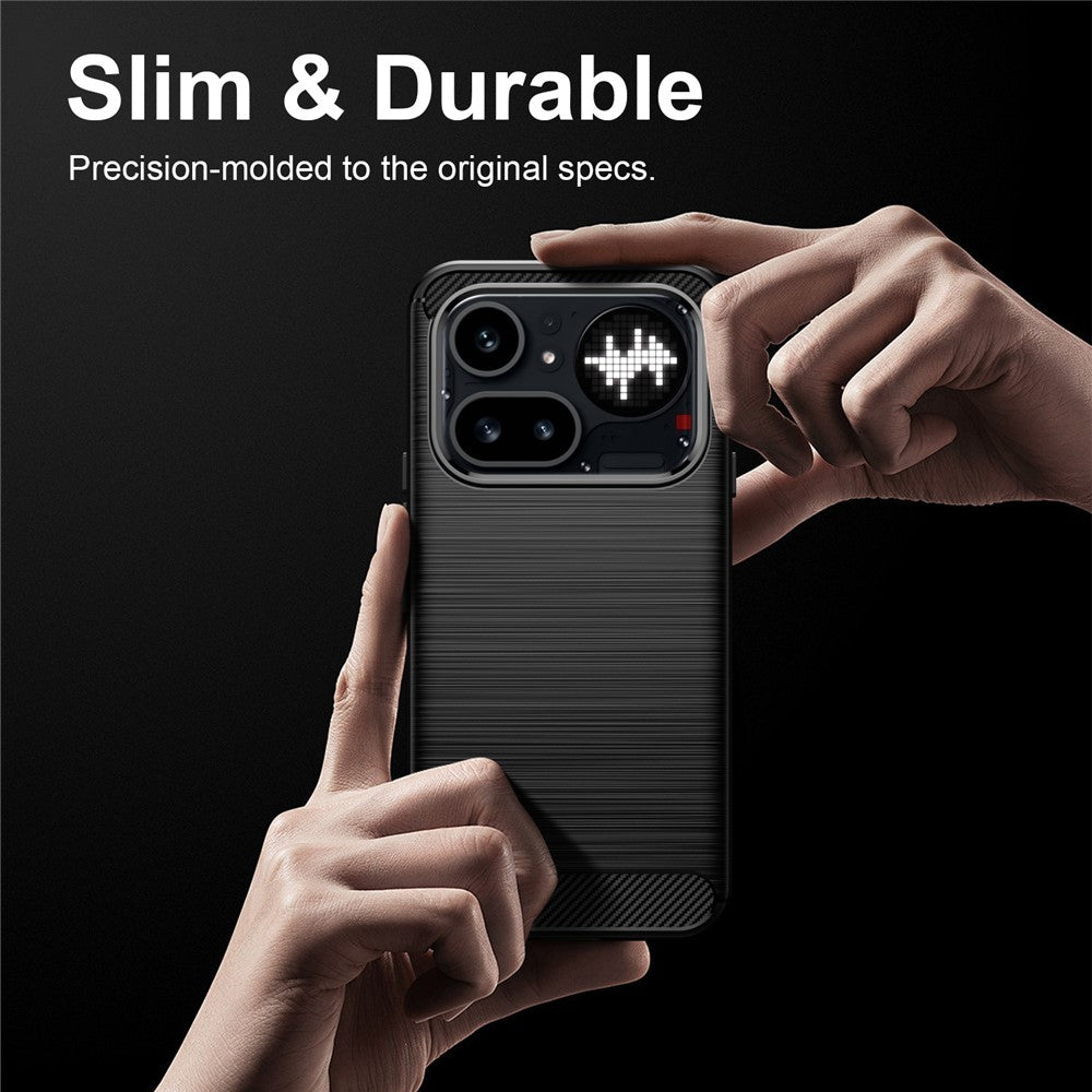 Case for Nothing Phone (4a) Pro, Techsuit, Carbon, Black