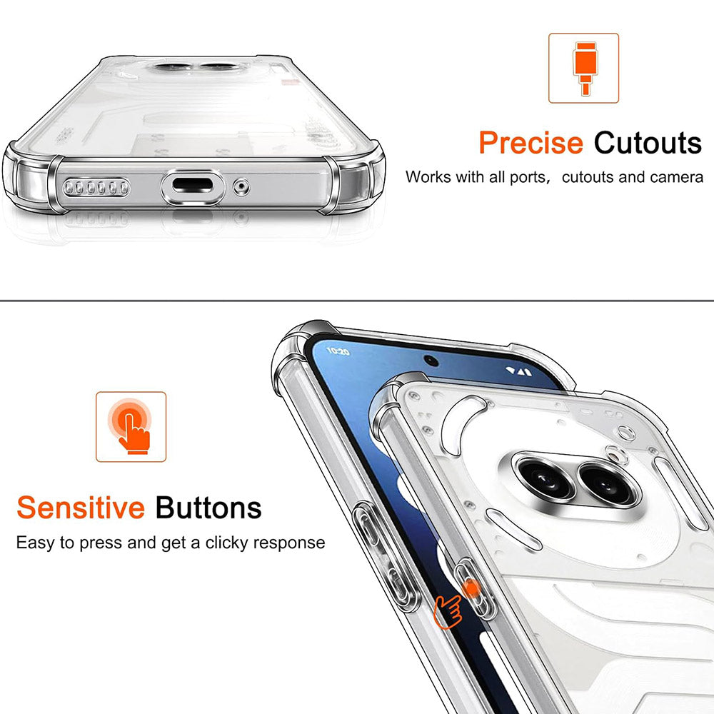 Case for Nothing Phone (4a), Techsuit, Shockproof Clear, Transparent