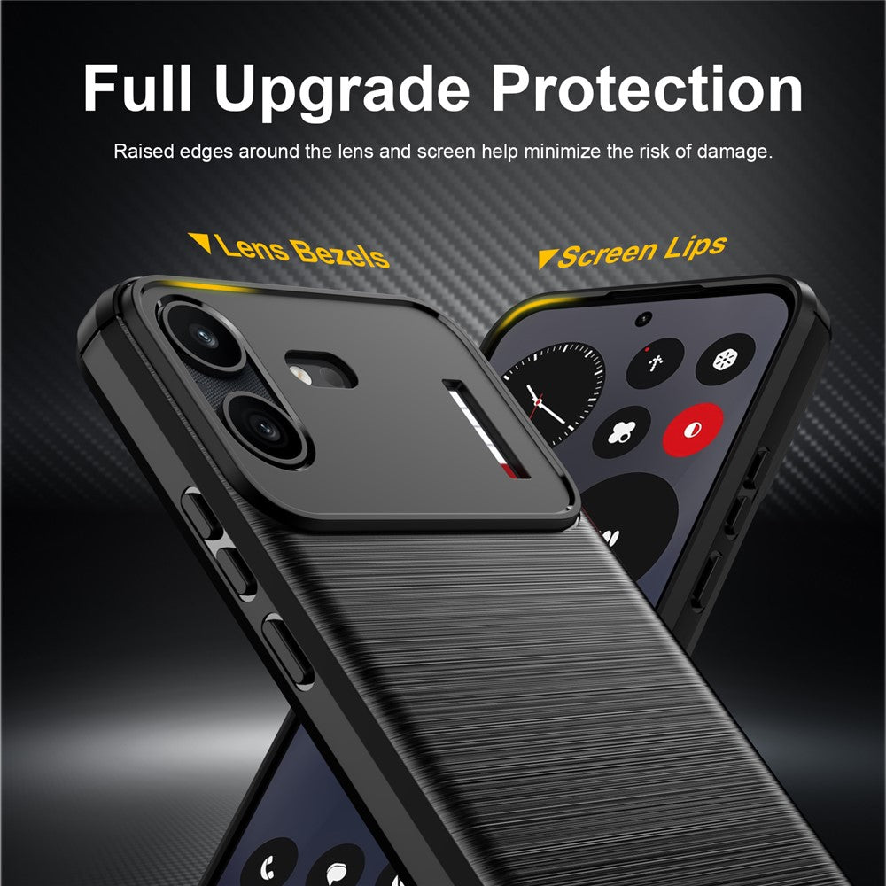 Калъф за Nothing Phone (4b), Techsuit, Карбон, Черен