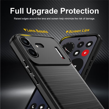 Калъф за Nothing Phone (4b), Techsuit, Карбон, Черен