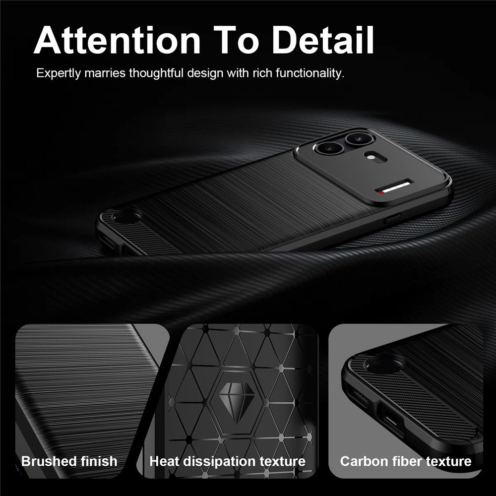 Калъф за Nothing Phone (4b), Techsuit, Карбон, Черен
