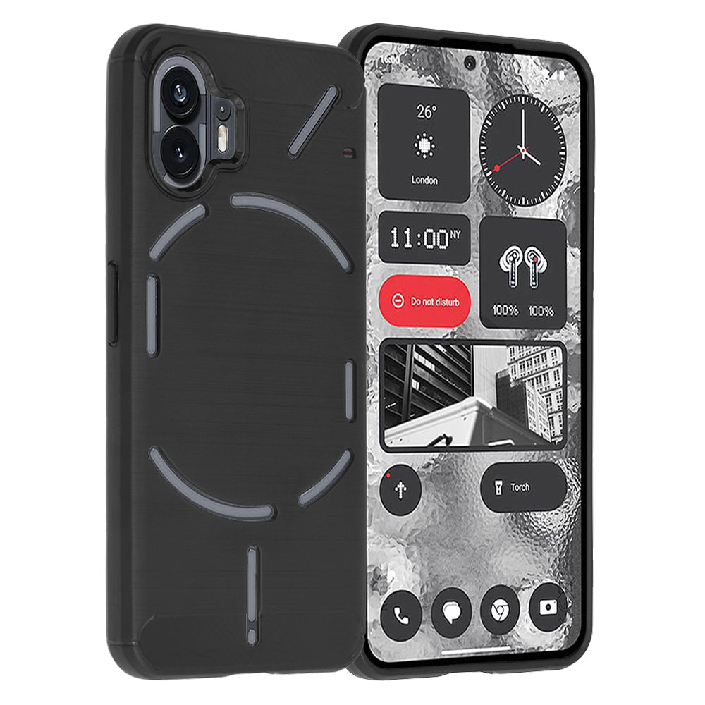 Калъф за Nothing Phone (2), Techsuit, Карбон, Черен