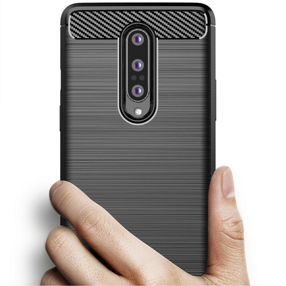 Калъф за OnePlus 8, Techsuit, Карбон, Черен
