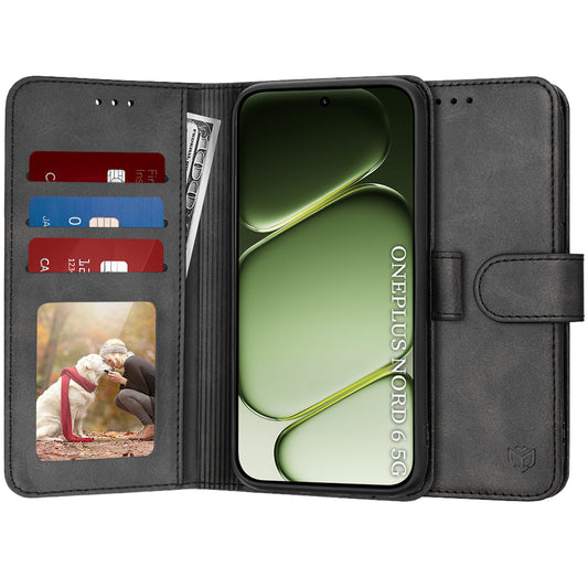 Калъф за OnePlus Nord 6, Techsuit, Diary Book, Черен