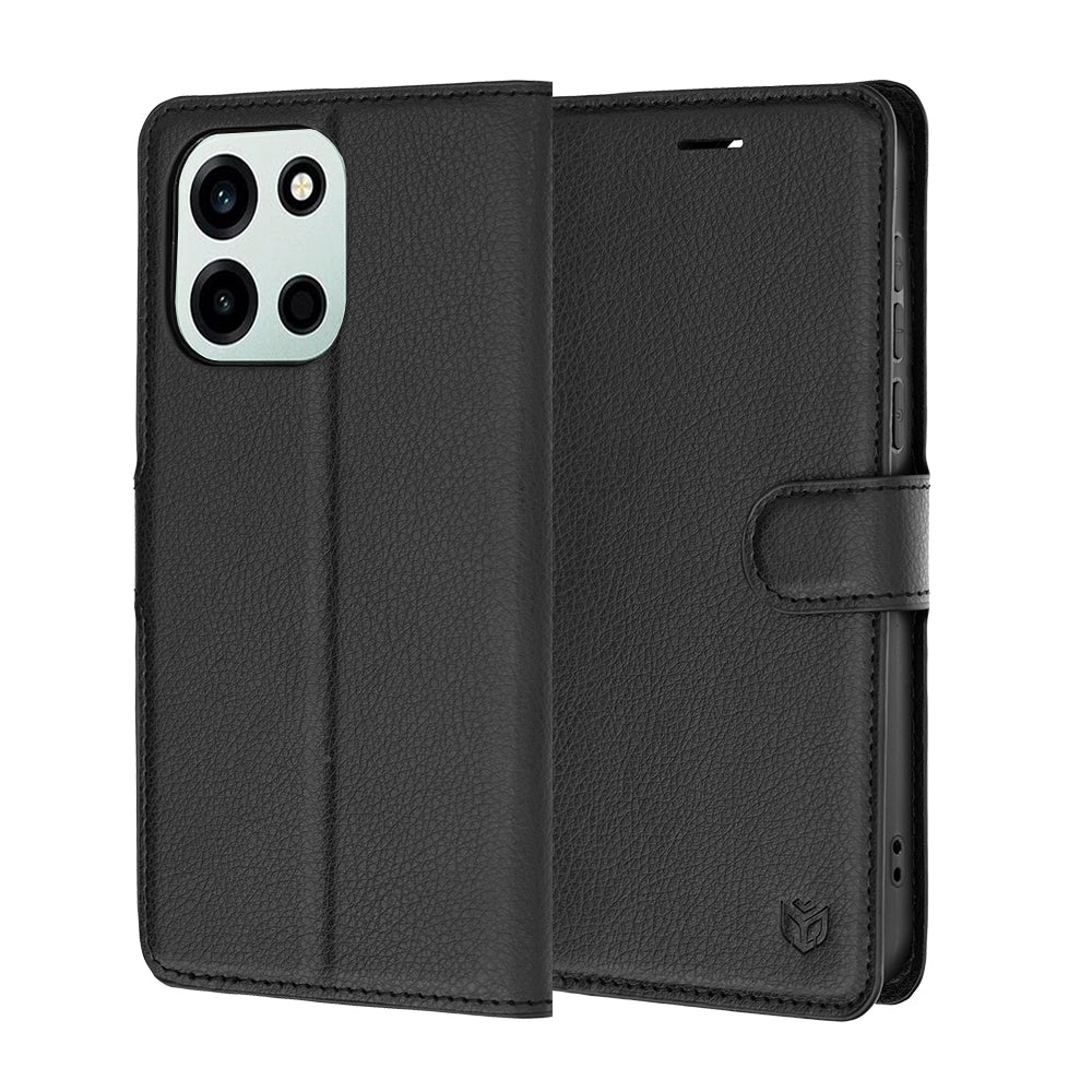Калъф за OnePlus Nord 6, Techsuit, Leather Folio, Черен