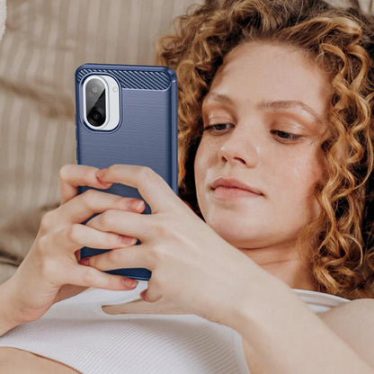 Калъф за OnePlus Nord CE5, Techsuit, Карбон, Син