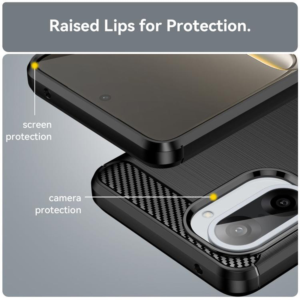 Калъф за OnePlus Nord CE5, Techsuit, Карбон, Черен
