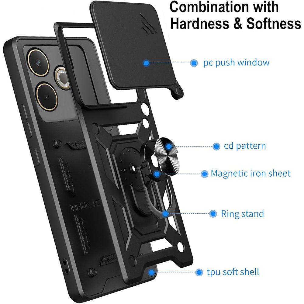 Калъф за Oppo A5 Pro 4G / A5 Pro, Techsuit, CamShield, Черен