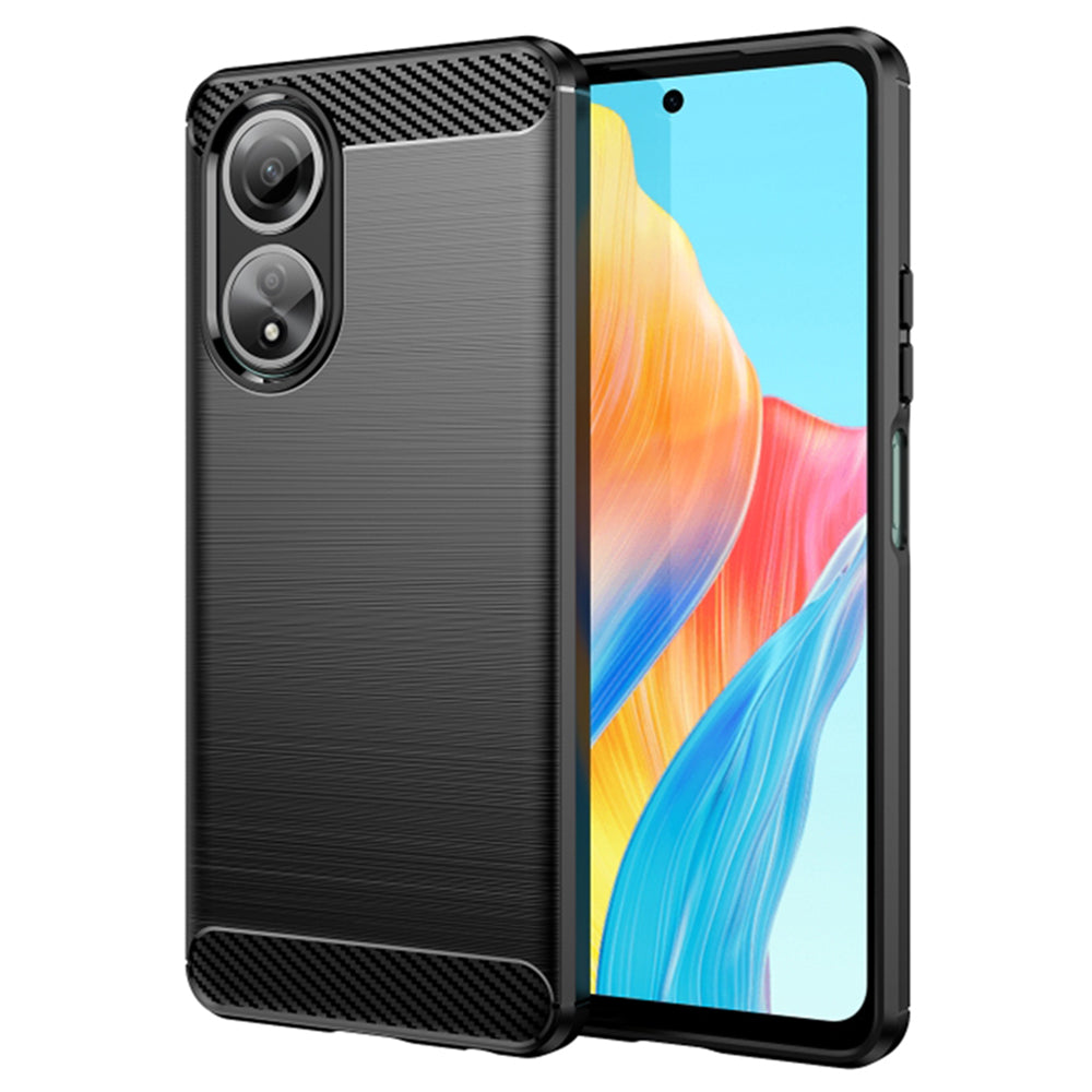 Калъф за Oppo A58 4G, Techsuit, Карбон, Черен