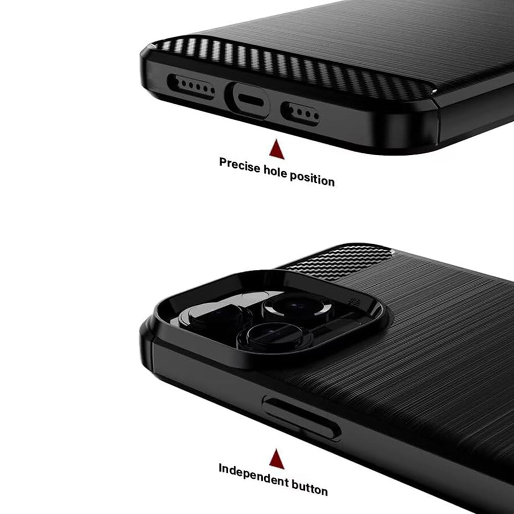 Калъф за Oppo A6 4G, Techsuit, Карбон, Черен