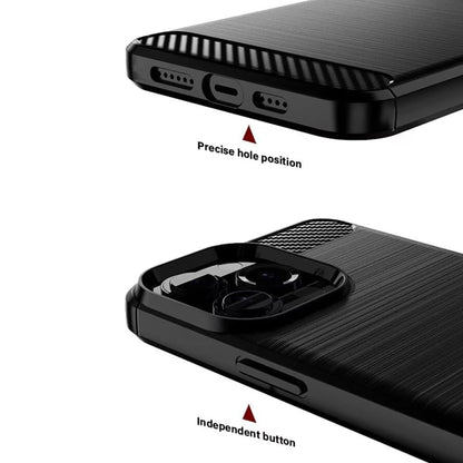 Калъф за Oppo A6 4G, Techsuit, Карбон, Черен
