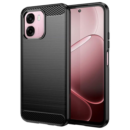 Калъф за Oppo A6 4G, Techsuit, Карбон, Черен