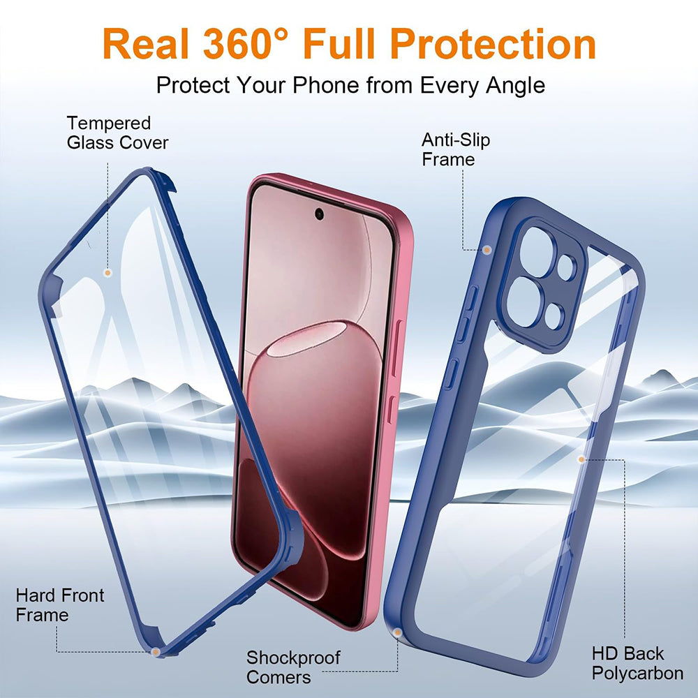 Калъф за Oppo A6 Pro 5G / A6 Pro 4G, Techsuit, ColorVerse 360, Син