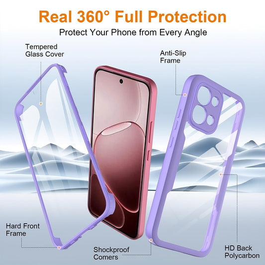 Калъф за Oppo A6 Pro 5G / A6 Pro 4G, Techsuit, ColorVerse 360, Лилав